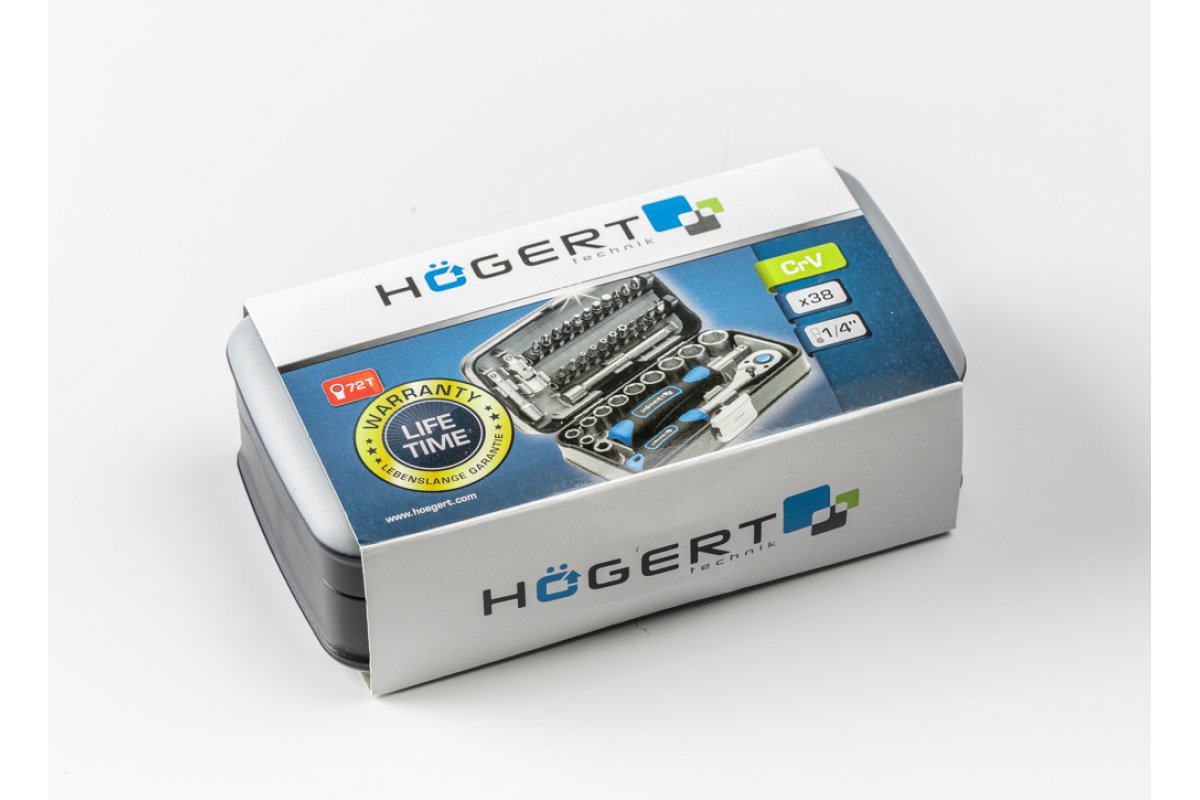 Набор инструментов, 38 шт., 1/4″